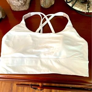 Lululemon Size 10 White Sports Bra